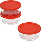 Simply Store Round Glass Bakeware, 2 Cup, Set of 3