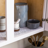 Smooth Top 20 In. x 6 Ft. Shelf Liner, Gray Damask
